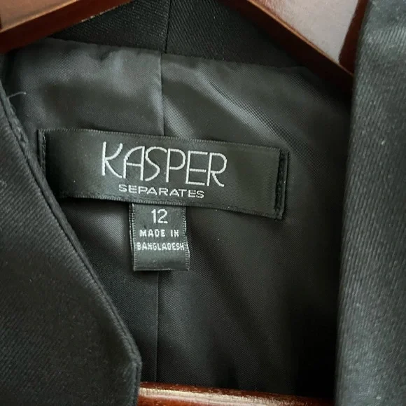 Kasper Rich Black One Button Blazer Women’s Size 12 - Picture 14 of 16